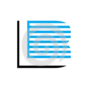 Lettering Typography BL logo design vector illustration