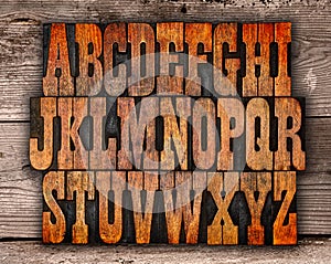 Letterpress Alphabet letters