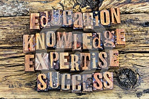 Education knowledge expertise success letters photo