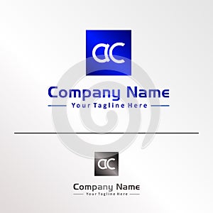 Letters AC Alphabetic Company Logo Design Template, Abjad Logo Concept