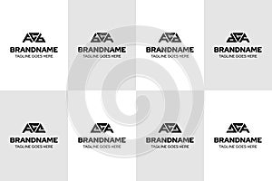 Letters ACB BCA ACD DCA ACE ECA ACG GCA Logo Set