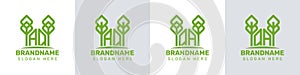 Letters AQ and QA Greenhouse Logo, for business related to plant with AQ or QA initials