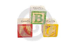 Letters Blocks ABC isolated