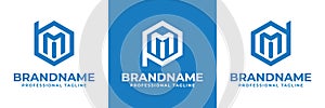 Letters BMI PMI DMI Hexagon Logo, for BMI BIM PMI PIM DMI DIM initials photo