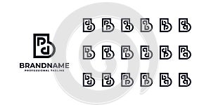 Letters bpd, bdd, bpp, bqq, bqb, bbp, bdq, bbb, bdb, bpb, bqd, bdp, bpq, bbd, bdd, bpp, bqp, bdq, bqq Logo Set photo