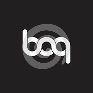 Letters bq linked helix infinity design logo vector