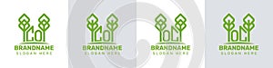 Letters CO and OC Greenhouse Logo, for business related to plant with CO or OC initials