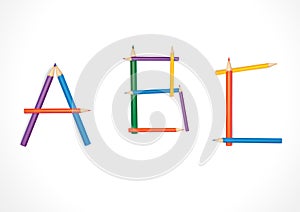 Letters from crayons