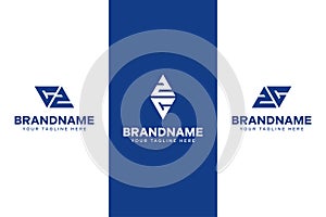 Letters CZ and ZC Triangle Logo, suitable for any business with CZ or ZC initials photo