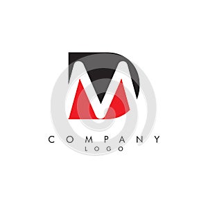 Letters dm, md Company logo design icon vector
