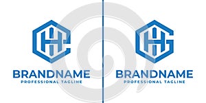 Letters EHI and GHI Hexagon Logo, for EHI, EIH, HIE, HEI, IHE, IEH, GHI, GIH, HIG, HGI, IHG, IGH initials photo