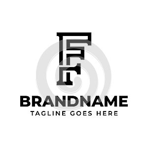 Letters FF Monogram Logo, suitable for any brand with FF initials photo