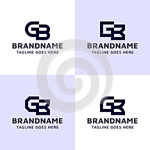 Letters GB Monogram Logo Set, suitable for any business with BG or GB initials photo