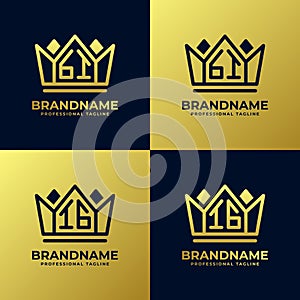 Letters GI and IG Home King Logo Set, suitable for business with GI and IG initials