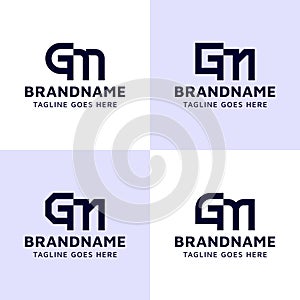 Letters GM Monogram Logo Set, suitable for any business with MG or GM initials