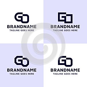 Letters GO Monogram Logo Set, suitable for any business with OG or GO initials