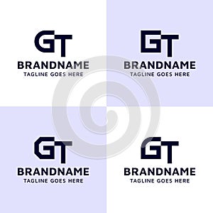 Letters GT Monogram Logo Set, suitable for any business with TG or GT initials photo
