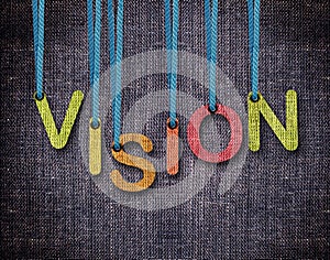 Letters hanging strings