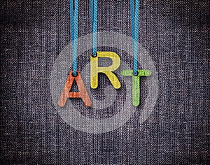 Letters hanging strings