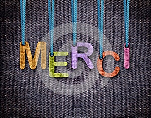 Letters hanging strings