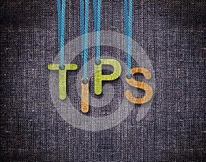 Letters hanging strings