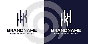 Letters HK and KH Monogram Logo, suitable for any business with KH or HK initials photo