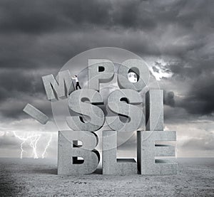 Letters impossible concept