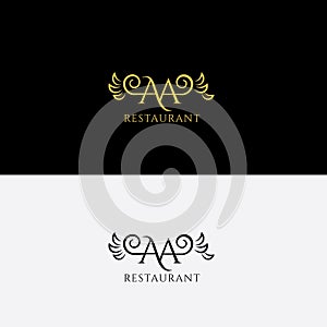 A letters initial vector. A letter vector logo design. A, A luxury monogram.