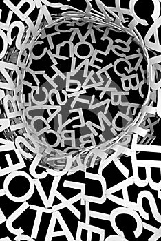 Letters upon Letters in Black and White