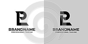 Letters LP or PL Monogram Logo, suitable for business with LP or PL initials photo