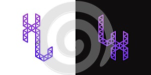 Letters LX and XL Polygon Logo, suitable for business related to polygon with XL or LX initials photo