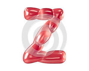 Letters made of bizarre balloons
