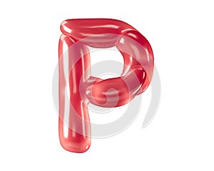 Letters made of bizarre balloons