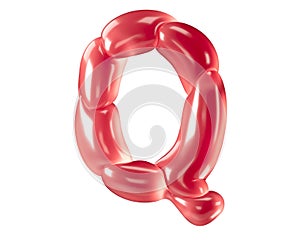 Letters made of bizarre balloons