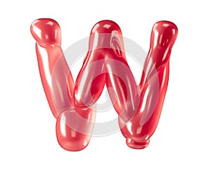 Letters made of bizarre balloons