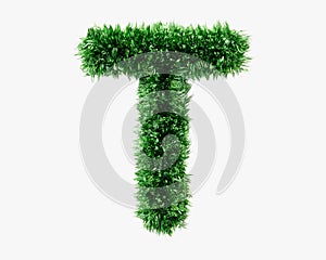 Letters made of grass