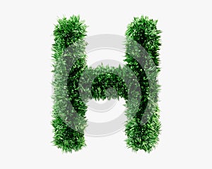 Letters made of grass