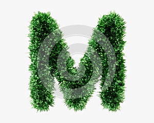 Letters made of grass