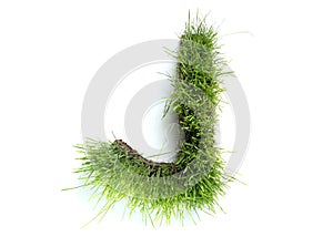 Letters made of grass