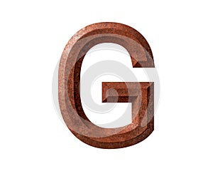 Letters made of rusty metal