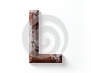 Letters made of rusty metal