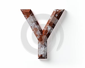 Letters made of rusty metal