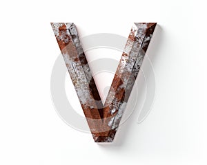 Letters made of rusty metal