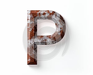 Letters made of rusty metal