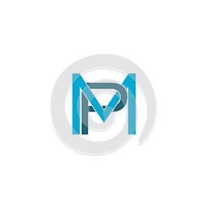 Letters MP simple logo