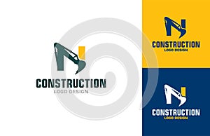 Letters N Logo Excavator company