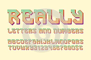 Really letters and numbers with currency symbols. Gaming stylized font