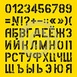 Letters And Numbers Painted Stencils