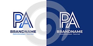 Letters PA Line Monogram Logo, suitable for business with PA or AP initials