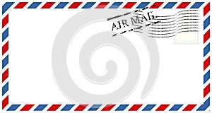 Letters and postmarks, airmail designs vector